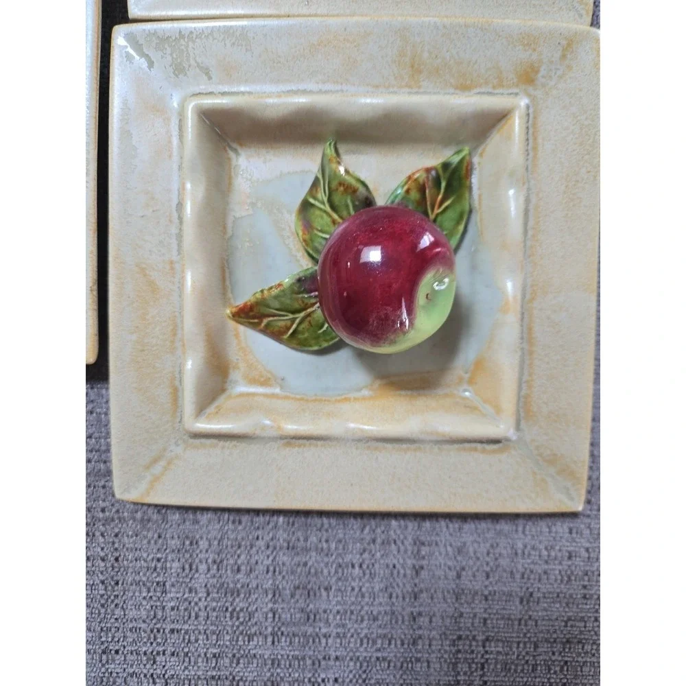 Vingtag Enchanto Co G117 Calif Usa 3D Apple Wall Hanging Set Of 3